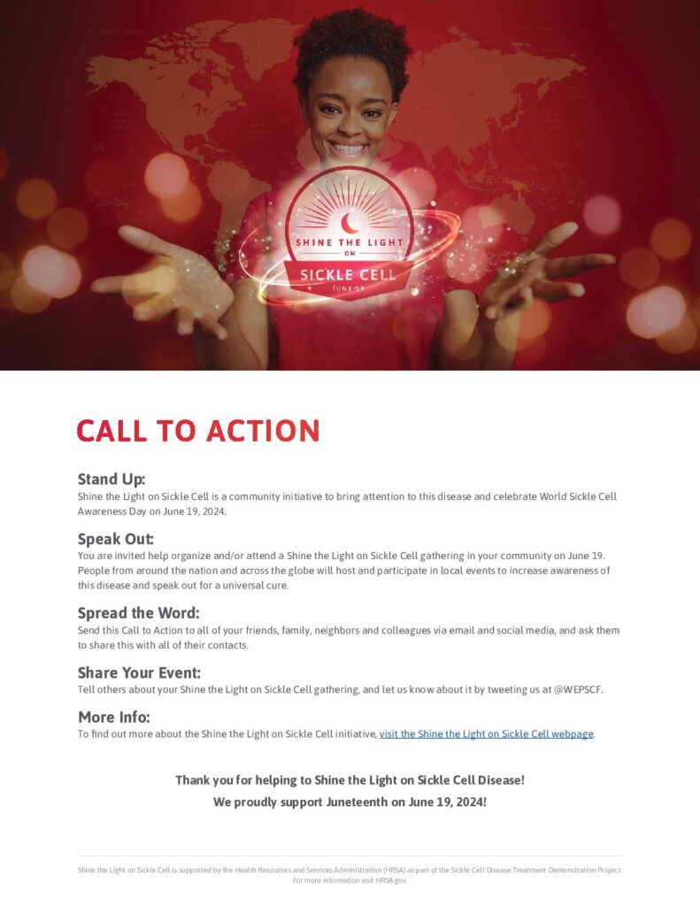 Shine The Light on Sickle Cell Call to Action 2024