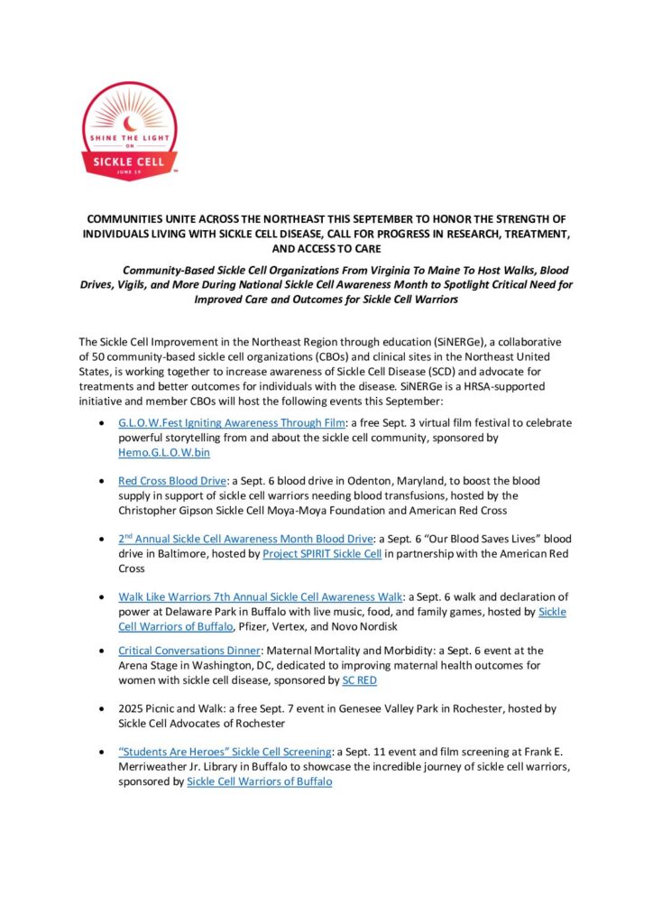 2025 sickle cell month activities