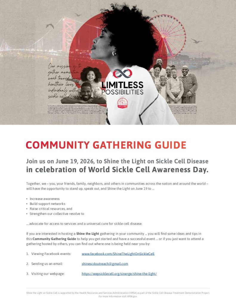 Shine The Light on Sickle Cell Community Gathering Guide 2026